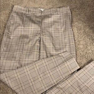 Plaid business casual khaki pants